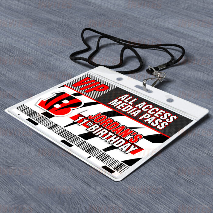 Cincinnati Bengals ID Badge Sports Party Lanyard Clear Plastic Horizontal Name Tags Holders - Image 5