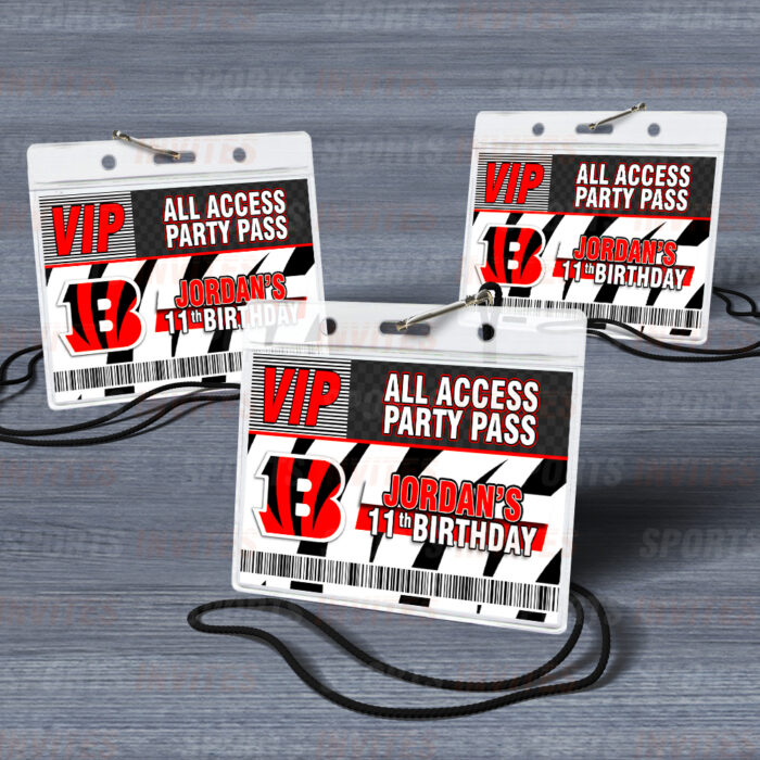Cincinnati Bengals ID Badge Sports Party Lanyard Clear Plastic Horizontal Name Tags Holders - Image 4
