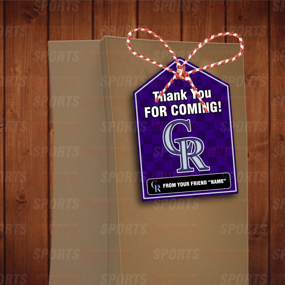 Colorado Rockies Bag Tags - Lollie Tags Party Favors - Image 3