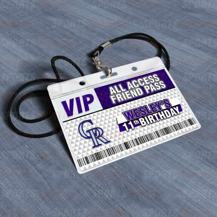 Colorado Rockies ID Badge Sports Party Lanyard Clear Plastic Horizontal Name Tags Holders - Image 4