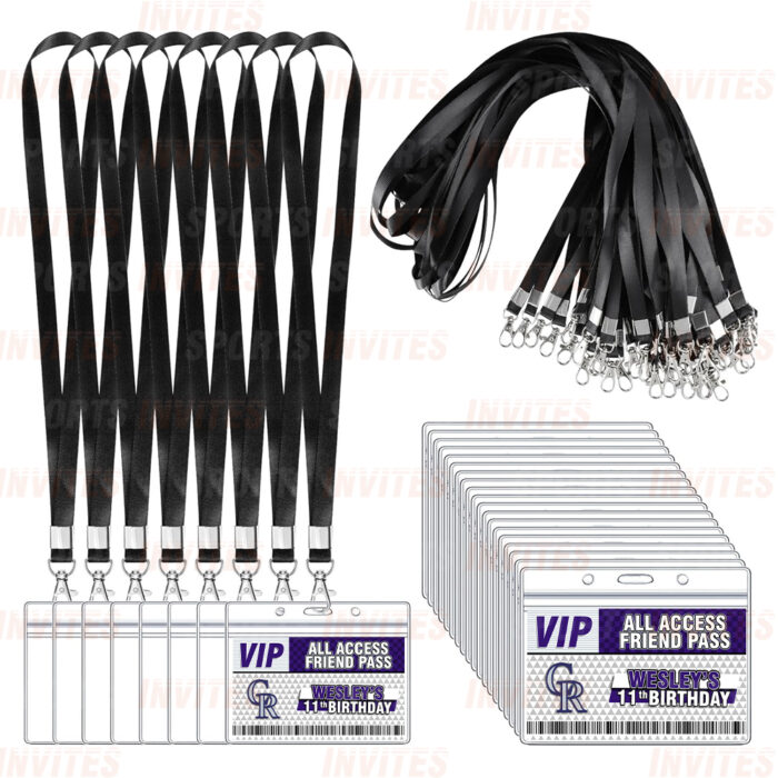 Colorado Rockies ID Badge Sports Party Lanyard Clear Plastic Horizontal Name Tags Holders - Image 3