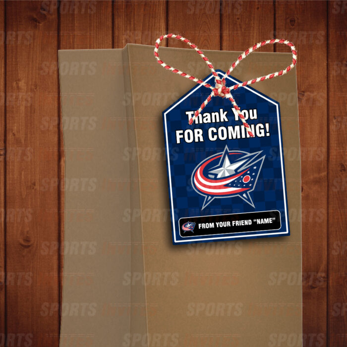 Columbus Blue Jackets Bag Tags - Lollie Tags Party Favors - Image 3
