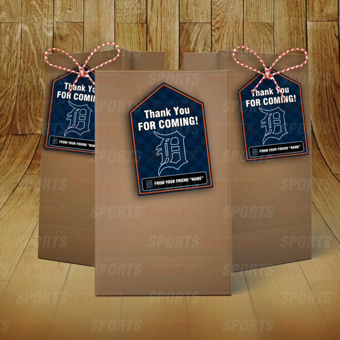 Detroit Tigers Bag Tags - Lollie Tags Party Favors - Image 2