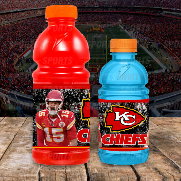 Kansas City Chiefs Sports Custom Bottle Labels