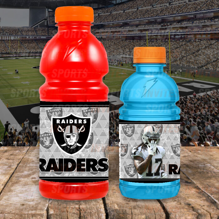 Las Vegas Raiders Custom Sports Party Bottle Labels