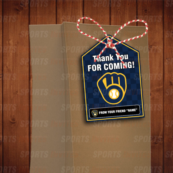 Milwaukee Brewers Bag Tags - Lollie Tags Party Favors - Image 3
