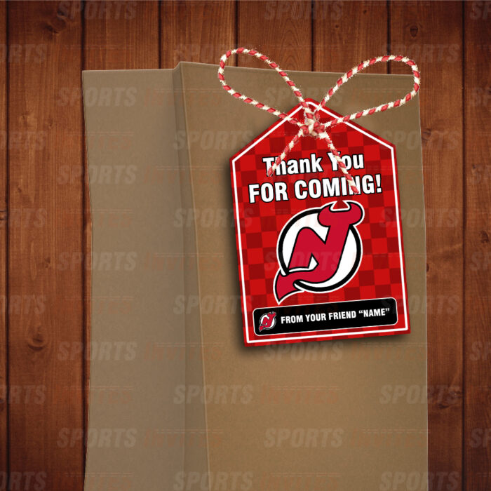 New Jersey Devils Bag Tags - Lollie Tags Party Favors - Image 3