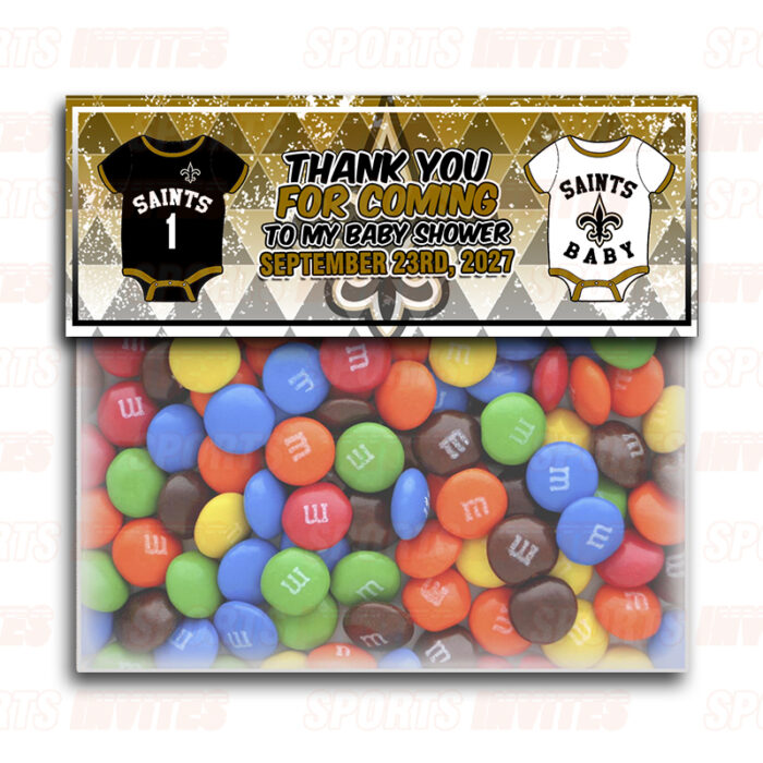 New Orleans Saints Baby Shower Sports Party Bag Toppers