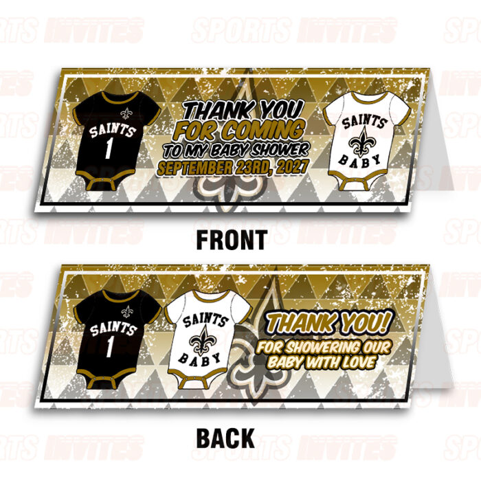 New Orleans Saints Baby Shower Sports Party Bag Toppers - Image 2