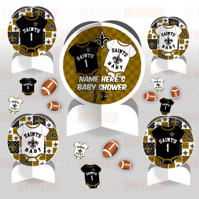 New Orleans Saints Baby Shower Sports Party Table Decorating Kit