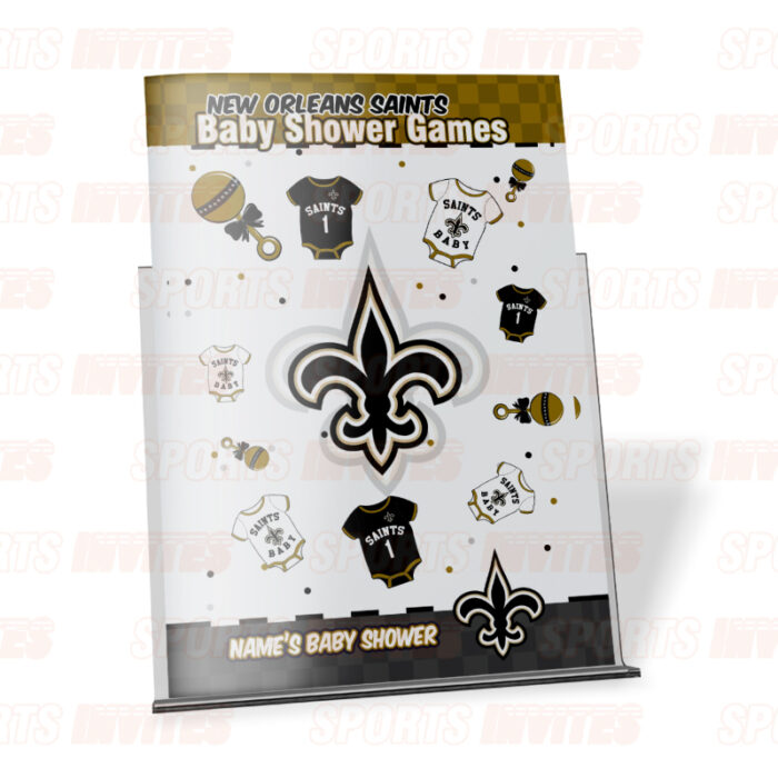 New Orleans Saints Baby Shower Party Games | 8 Game Booklet