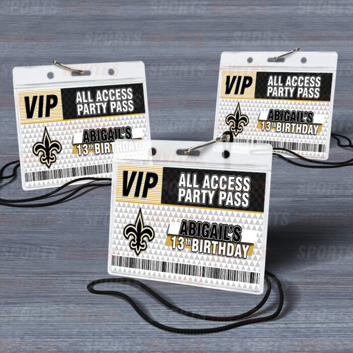 New Orleans Saints Rams ID Badge Sports Party Lanyard Clear Plastic Horizontal Name Tags Holders - Image 5