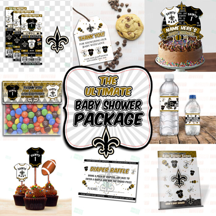 New Orleans Saints Ultimate Baby Shower Party Package