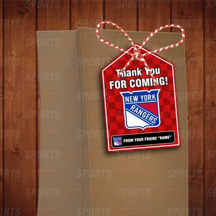 New York Rangers Bag Tags - Lollie Tags Party Favors - Image 3