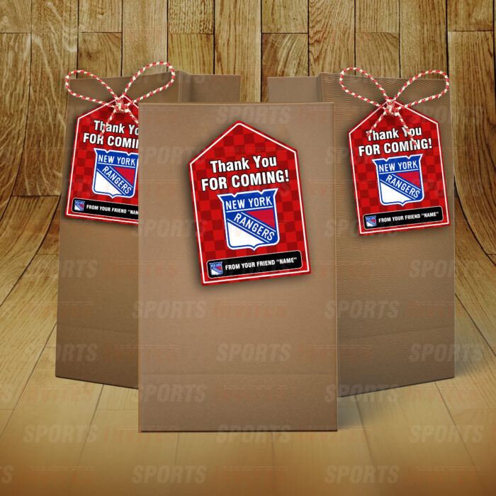 New York Rangers Bag Tags - Lollie Tags Party Favors - Image 2