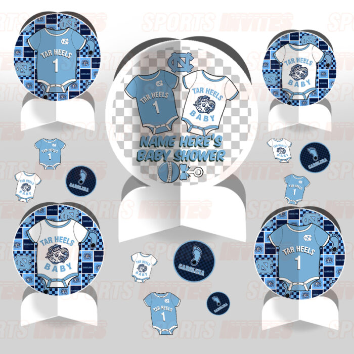 North Carolina Tar Heels – UNC Baby Shower Sports Party Table Decorating Kit