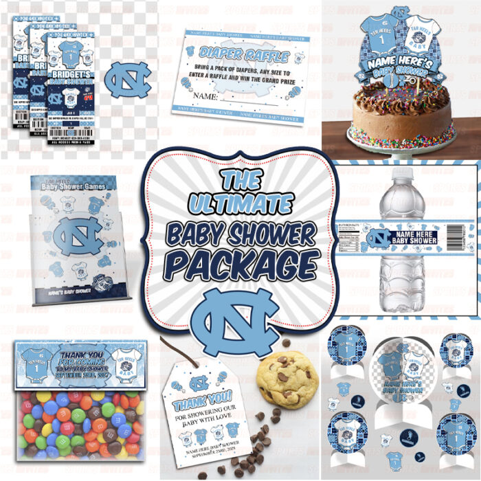 North Carolina Tar Heels – UNC Ultimate Baby Shower Party Package