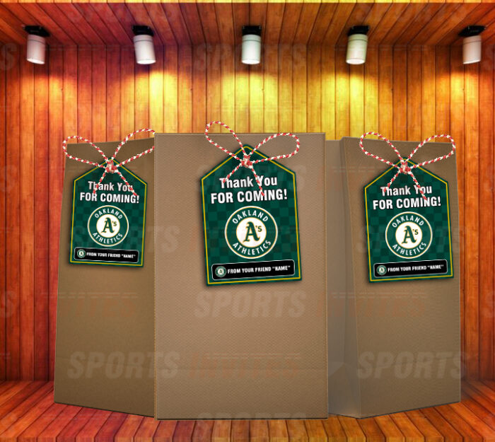 Oakland Athletics Bag Tags - Lollie Tags Party Favors
