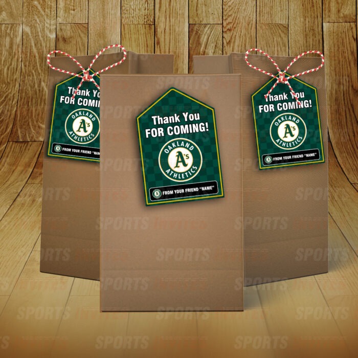 Oakland Athletics Bag Tags - Lollie Tags Party Favors - Image 2