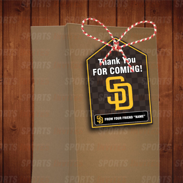 San Diego Padres Bag Tags - Lollie Tags Party Favors - Image 3