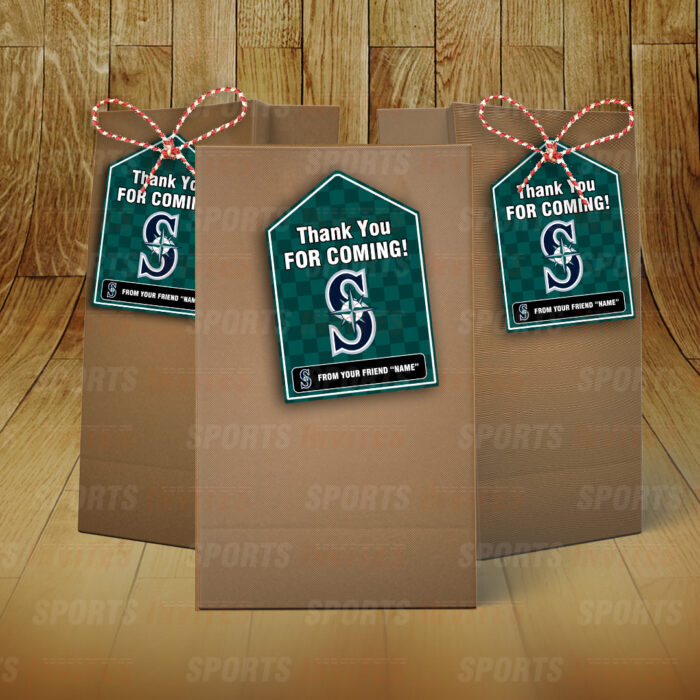 Seattle Mariners Bag Tags - Lollie Tags Party Favors - Image 2