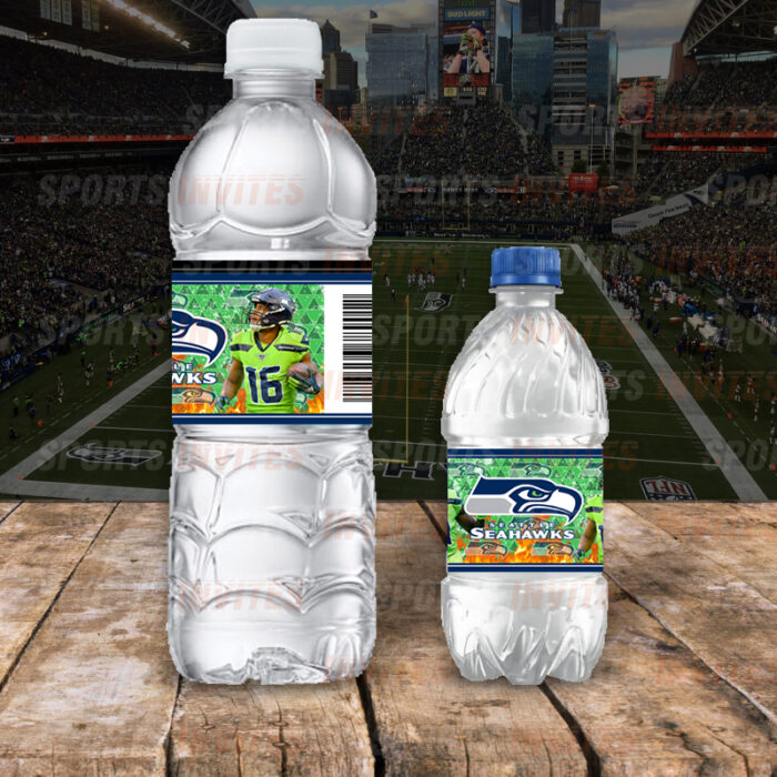 Seattle Seahawks Custom Sports Party Bottle Labels - Image 3