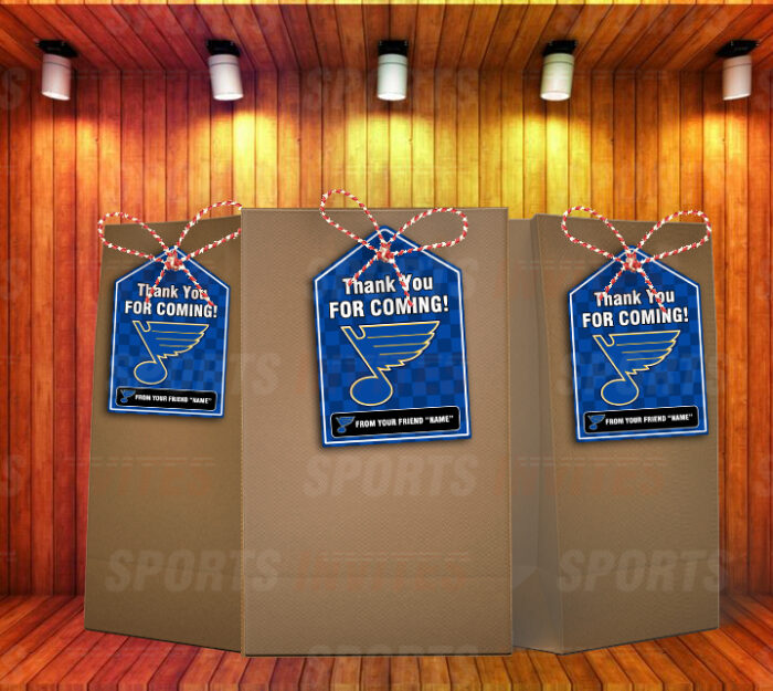 St. Louis Blues Bag Tags - Lollie Tags Party Favors