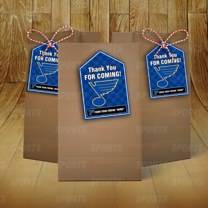 St. Louis Blues Bag Tags - Lollie Tags Party Favors - Image 2