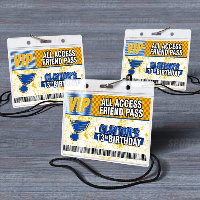 St. Louis Blues ID Badge Sports Party Lanyard Clear Plastic Horizontal Name Tags Holders - Image 4