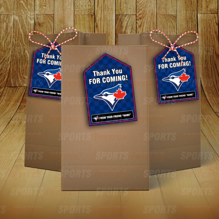 Toronto Blue Jays Bag Tags - Lollie Tags Party Favors - Image 2