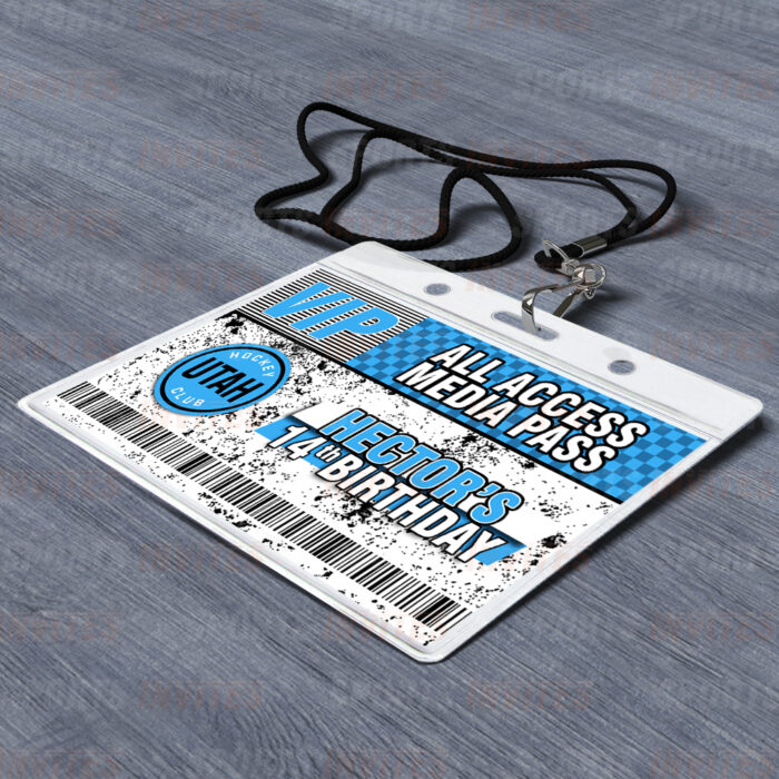 Utah Hockey Club ID Badge Sports Party Lanyard Clear Plastic Horizontal Name Tags Holders - Image 2