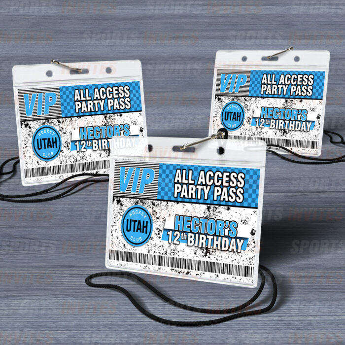 Utah Hockey Club ID Badge Sports Party Lanyard Clear Plastic Horizontal Name Tags Holders - Image 5