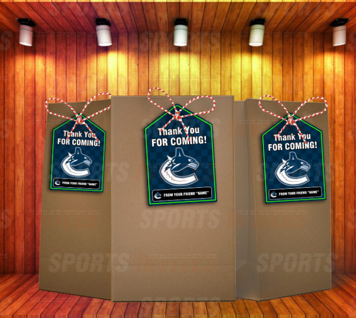 Vancouver Canucks Bag Tags - Lollie Tags Party Favors