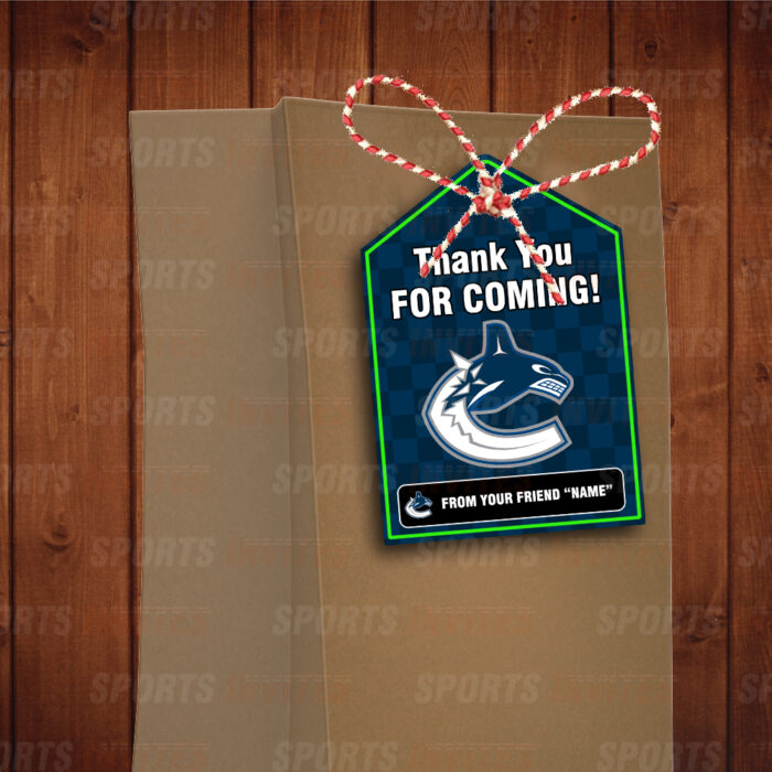 Vancouver Canucks Bag Tags - Lollie Tags Party Favors - Image 2