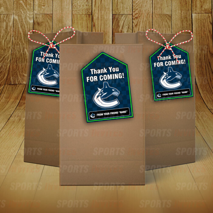 Vancouver Canucks Bag Tags - Lollie Tags Party Favors - Image 3