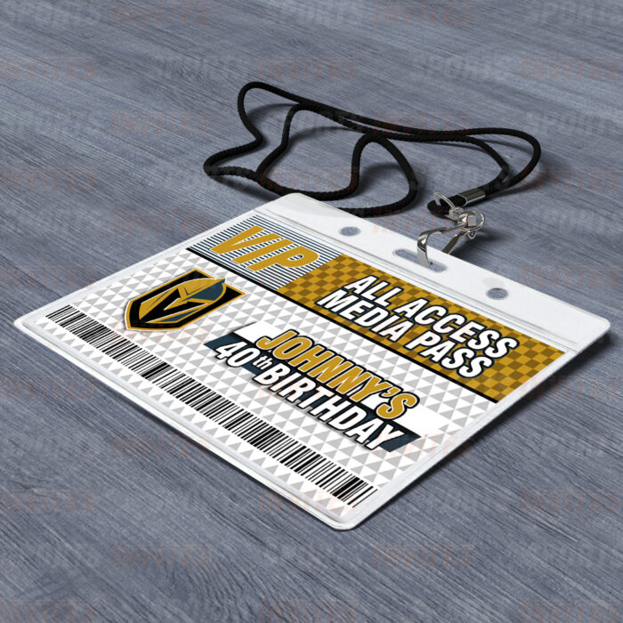 Vegas Golden Knights ID Badge Sports Party Lanyard Clear Plastic Horizontal Name Tags Holders - Image 2