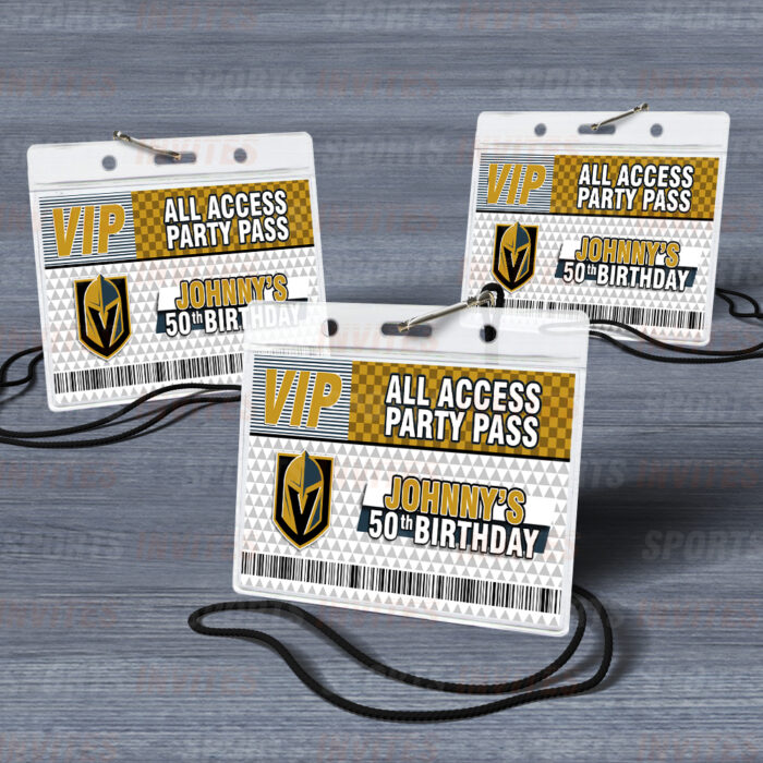 Vegas Golden Knights ID Badge Sports Party Lanyard Clear Plastic Horizontal Name Tags Holders - Image 5