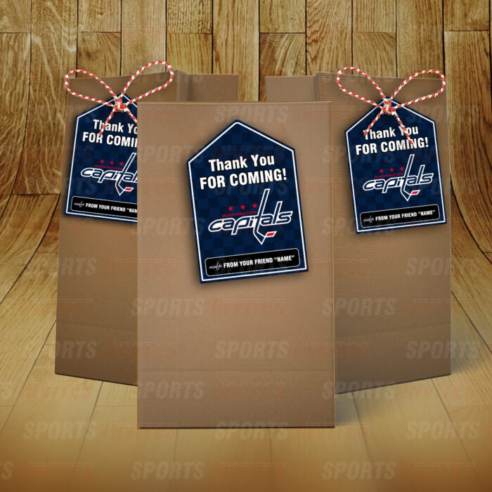 Washington Capitals Bag Tags - Lollie Tags Party Favors - Image 2