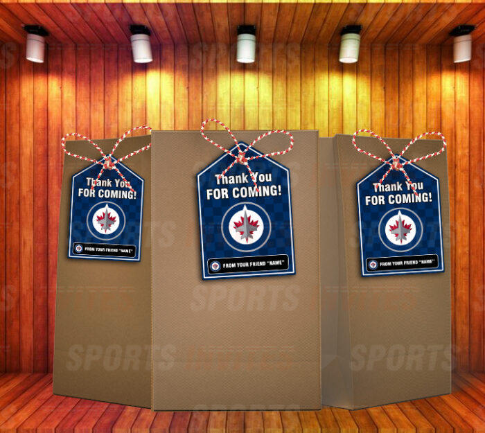 Winnipeg Jets Bag Tags - Lollie Tags Party Favors