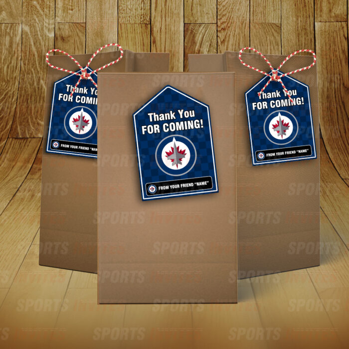 Winnipeg Jets Bag Tags - Lollie Tags Party Favors - Image 2