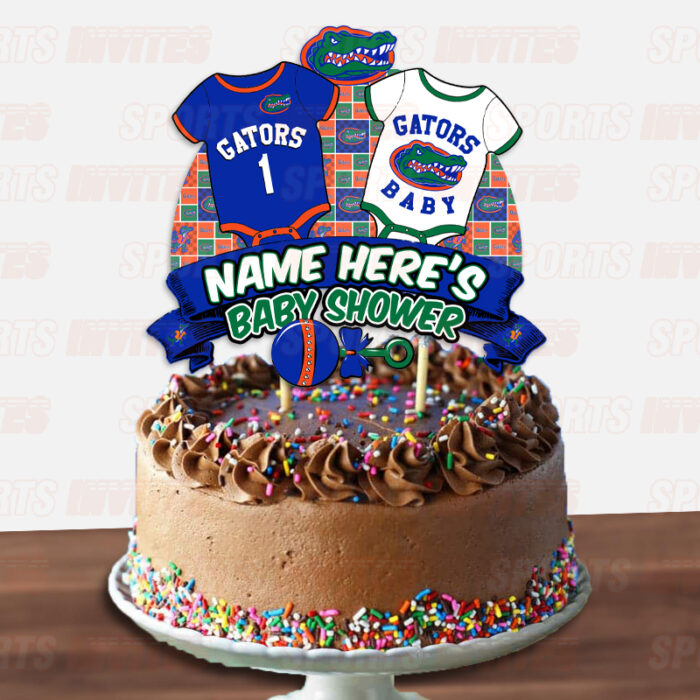 Florida Gators Baby Shower Cake Topper Sports Party Cake Toppers
