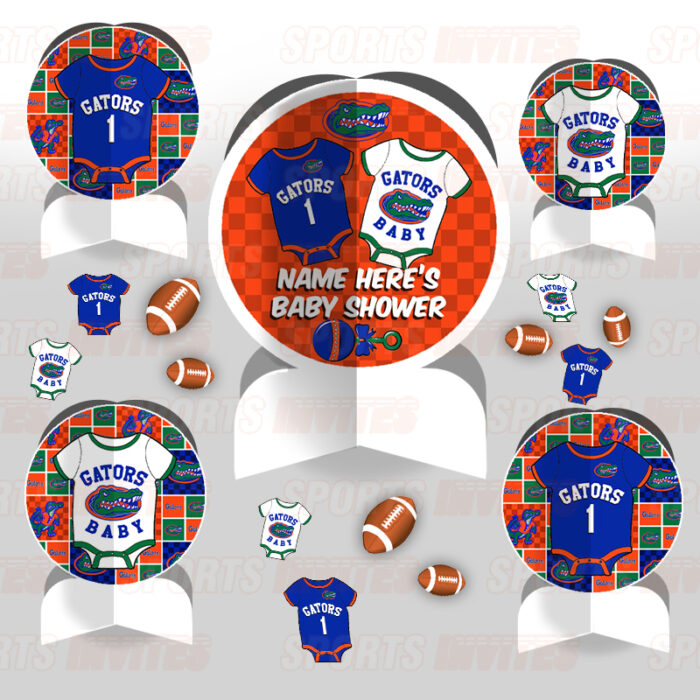 Florida Gators Baby Shower Sports Party Table Decorating Kit