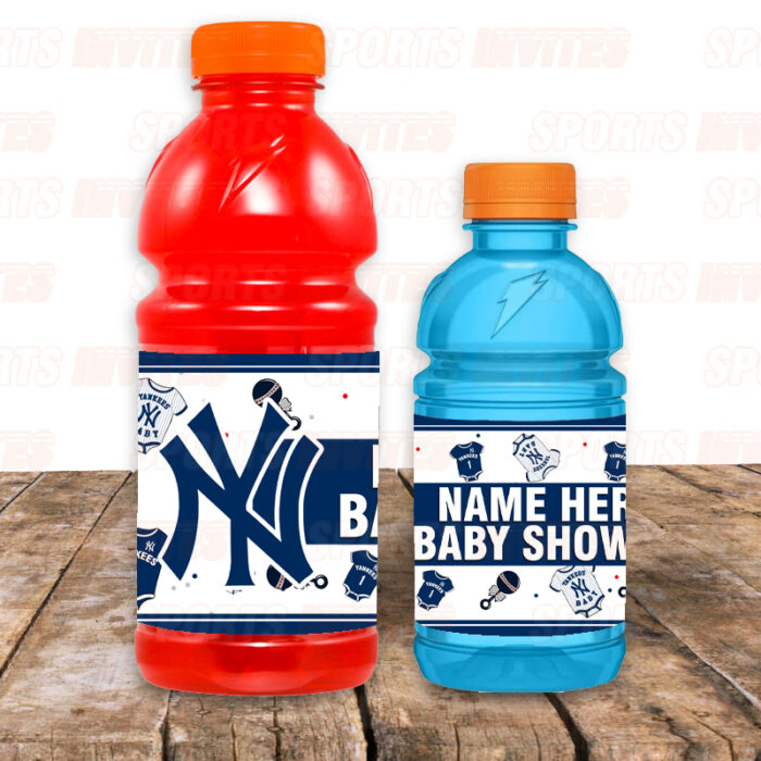 New York Yankees Baby Shower Sports Bottle Labels - Image 2