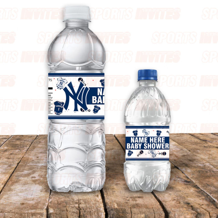 New York Yankees Baby Shower Sports Bottle Labels - Image 3