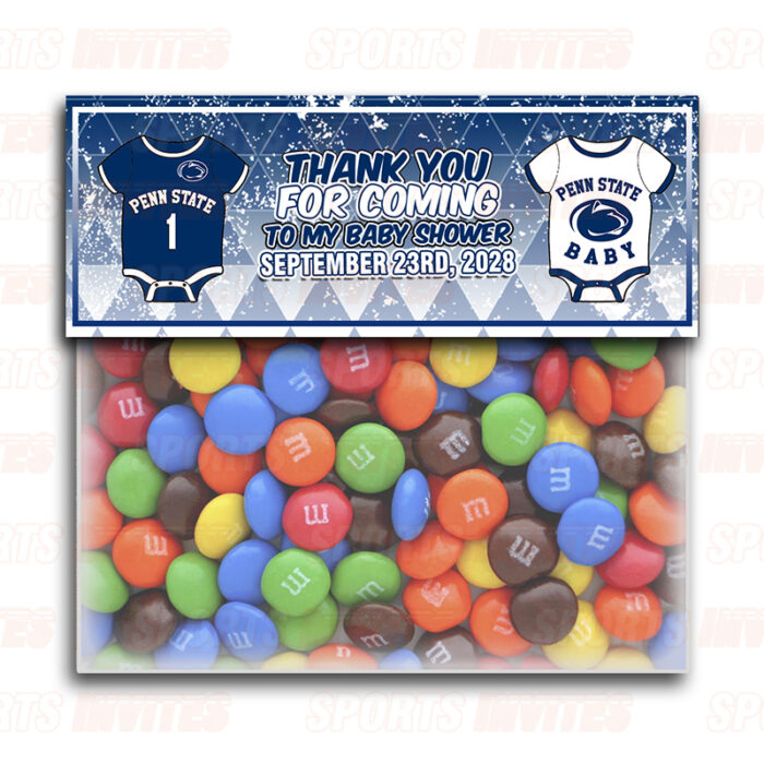 Penn State Nittany Lions Baby Shower Sports Party Bag Toppers