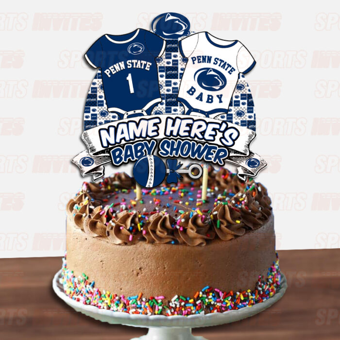 Penn State Nittany Lions Baby Shower Cake Topper Sports Party Cake Toppers