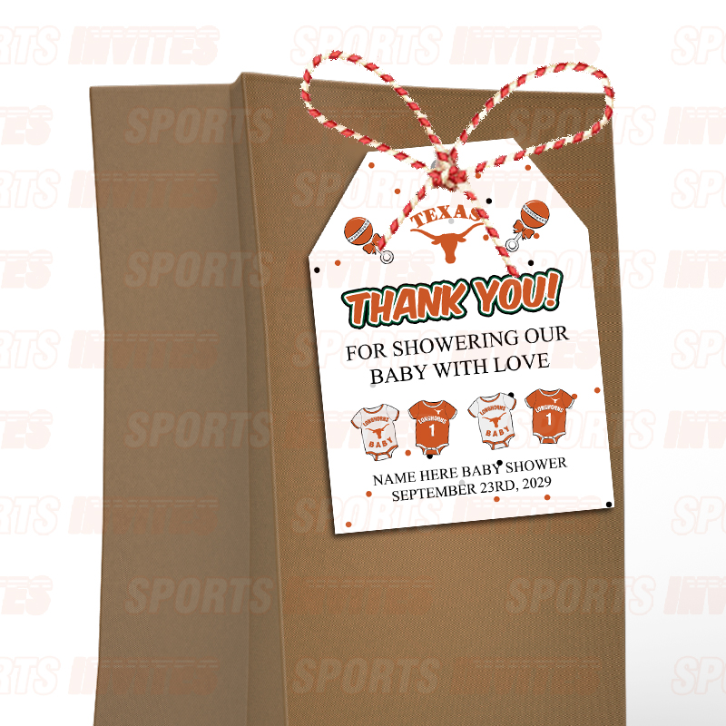 Texas Longhorns Ultimate Baby Shower Party Package - Image 25