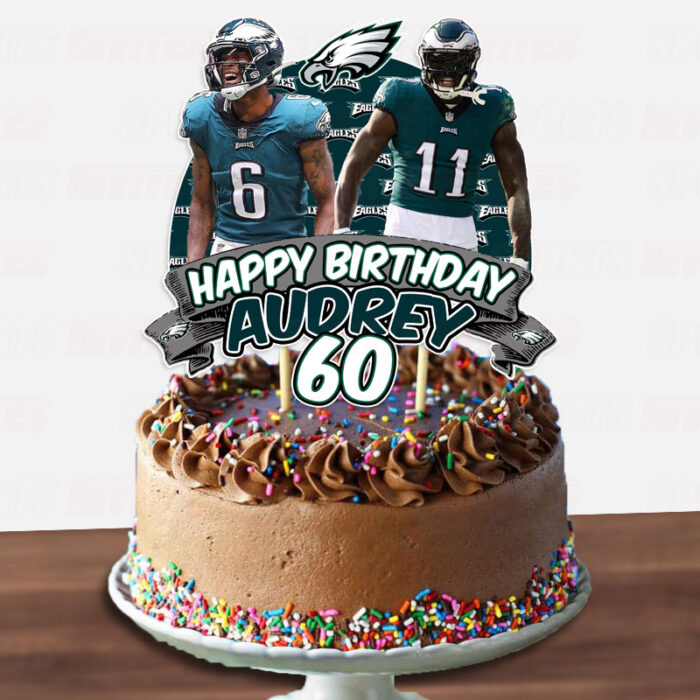 Philadelphia Eagles Retirement Cake Topper Sports Party Custom Cake Toppers - Image 2