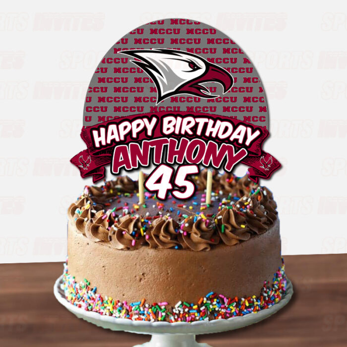 NCCU Eagles Birthday Cake Topper Sports Party Custom Cake Toppers