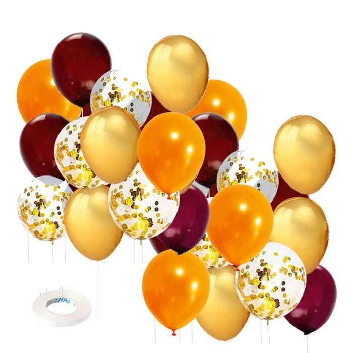 Orange Maroon Gold Balloon Arrangements Bouquets Sports Party Decorations